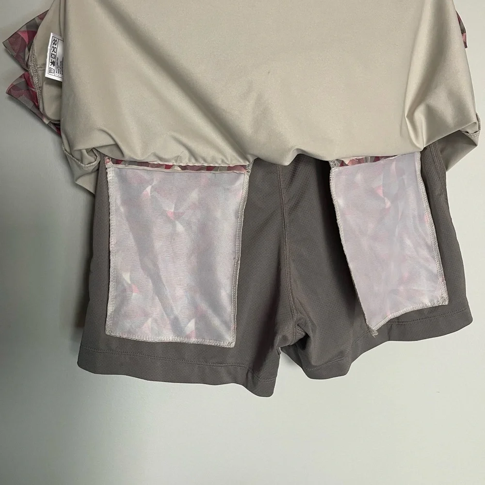 Nike Pink & Gray stretch knit golf skirt skort size large